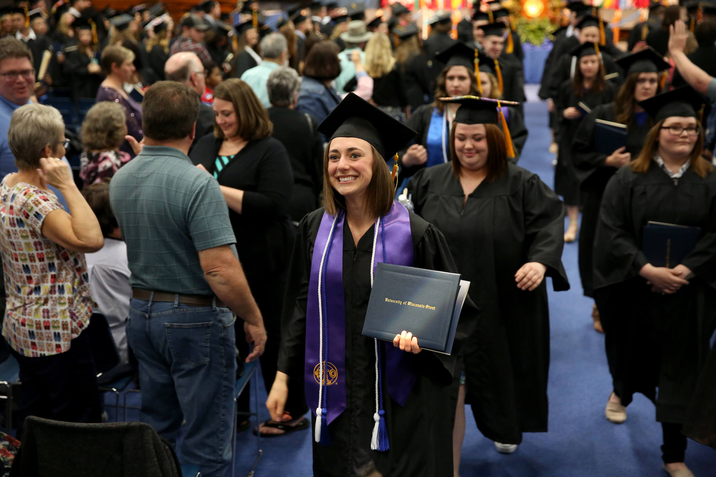 The spring Commencement ceremony is held for the College of Education, Hospitality, Health and Human Sciences in Johnson Fieldhouse.