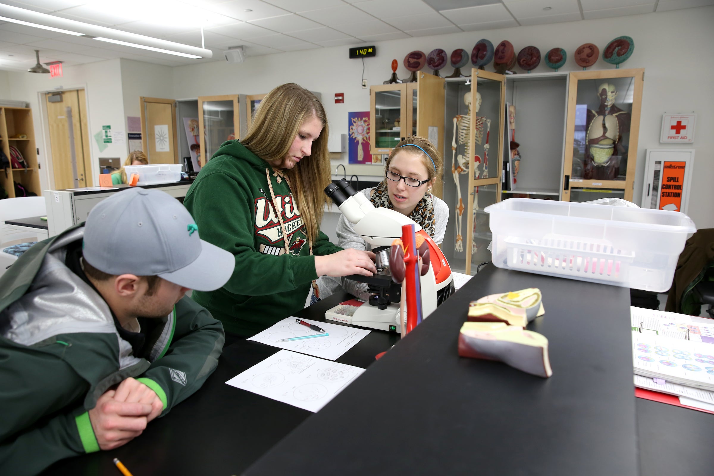 Students work in various CSTEM labs in Jarvis Hall Science Wing