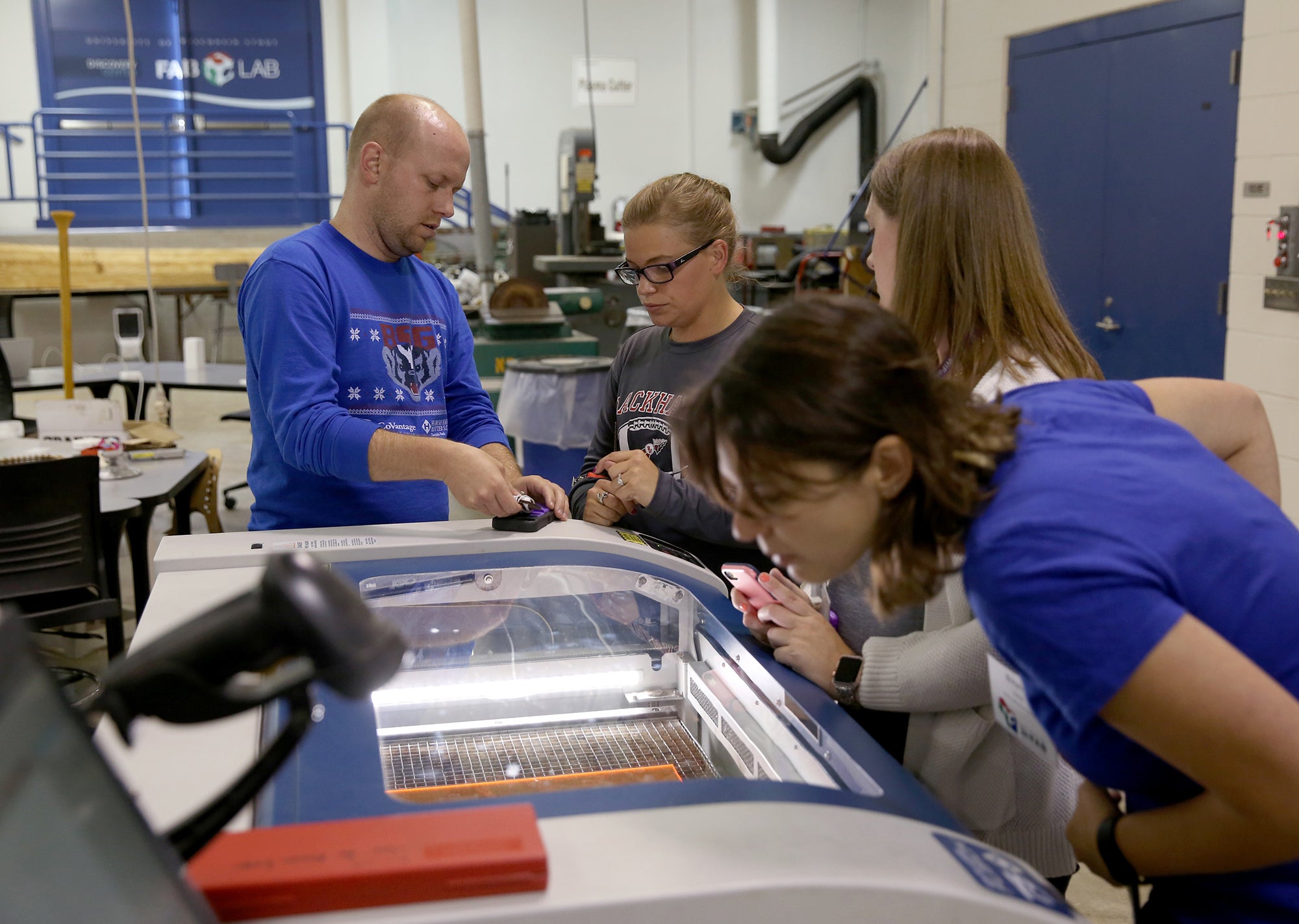 Breanne Kanak, who teaches art and design in the White Lake School District, took part last July in Discovery Center WiFab Retreat at University of Wisconsin-Stout and found it to be a rewarding educational experience./UW-Stout photos by Brett T. Roseman.