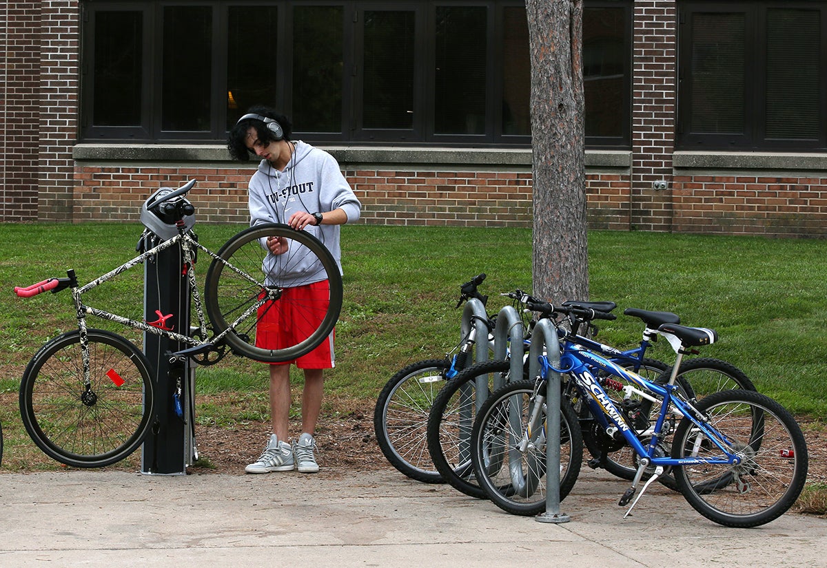 As part of Earth Week there will be a clinic on bicycle repair on Tuesday, April 23, in the Northwoods Room of UW-Stout’s Memorial Student Center. The university also has bike repair stations on campus.