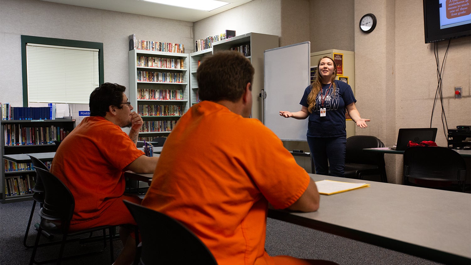 Student teaches parenting skills to inmates for Literacy