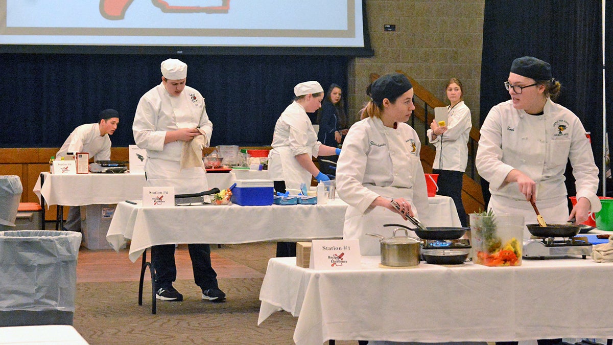 Seven teams of high school students competed Feb. 13 in UW-Stout’s Recipe for Excellence