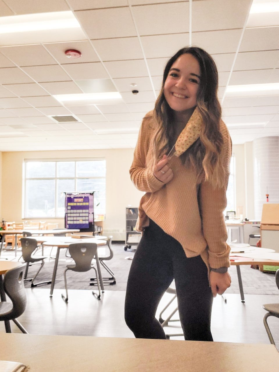 Alexa Williams, early childhood education student, student teaching at Ellsworth Elementary School.