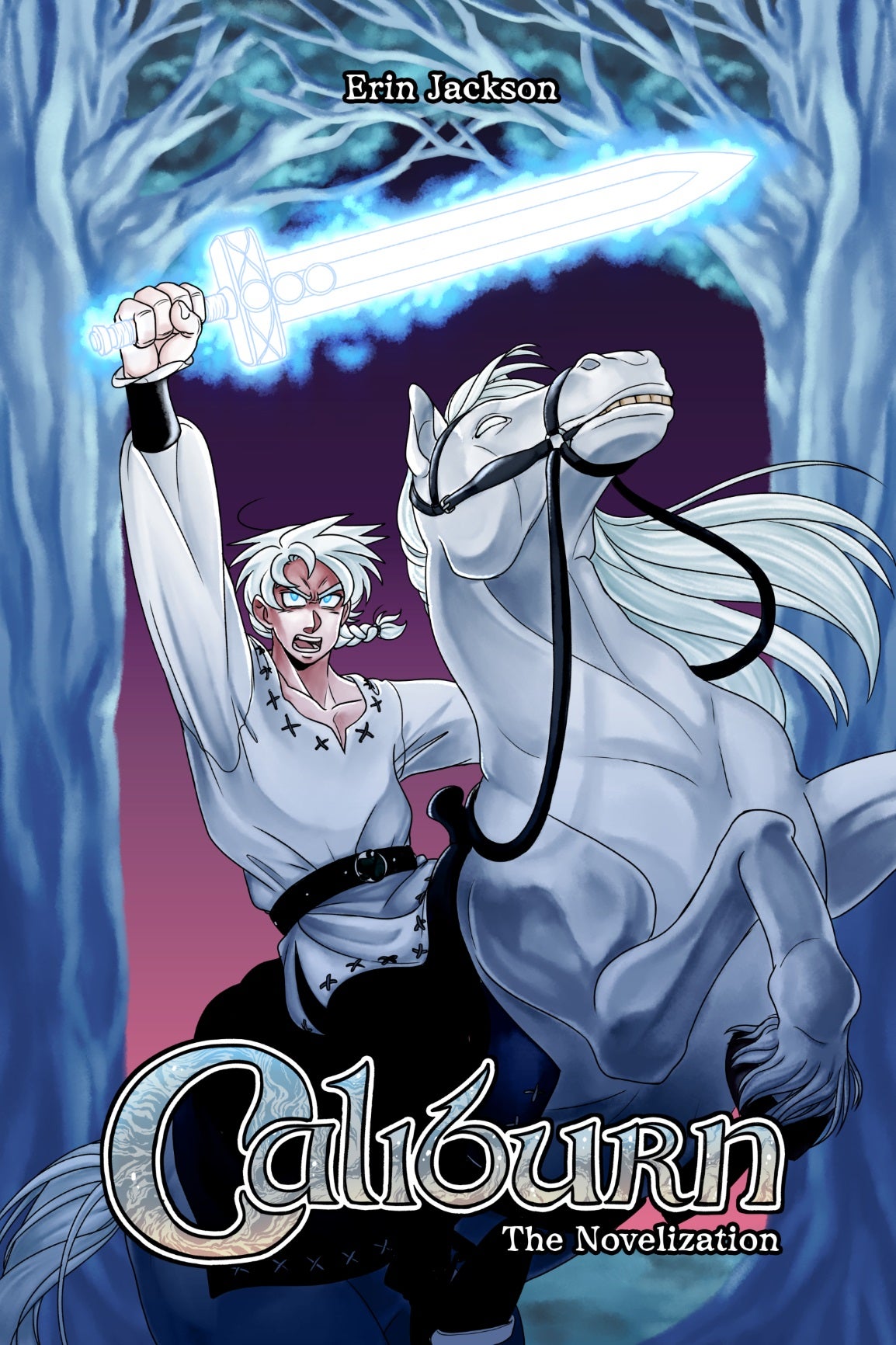 The novelette “Caliburn” cover by Erin Jackson.