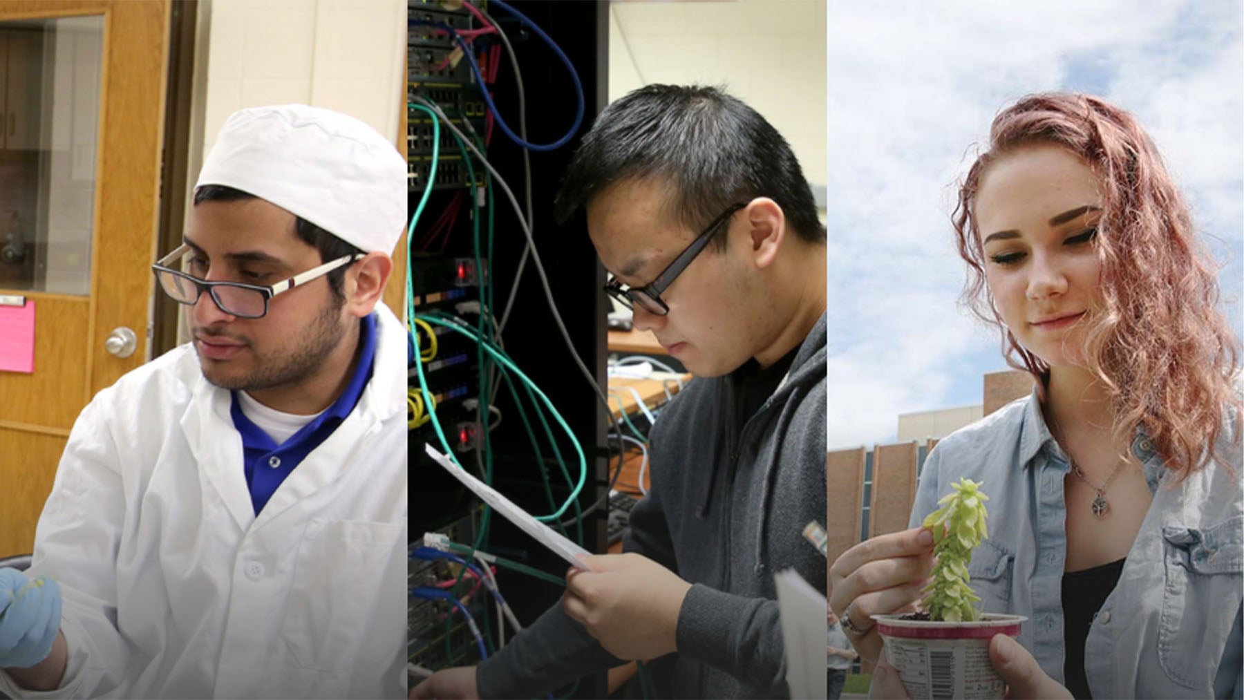 Photo collage of students representing UW-Stout's Career Clusters.