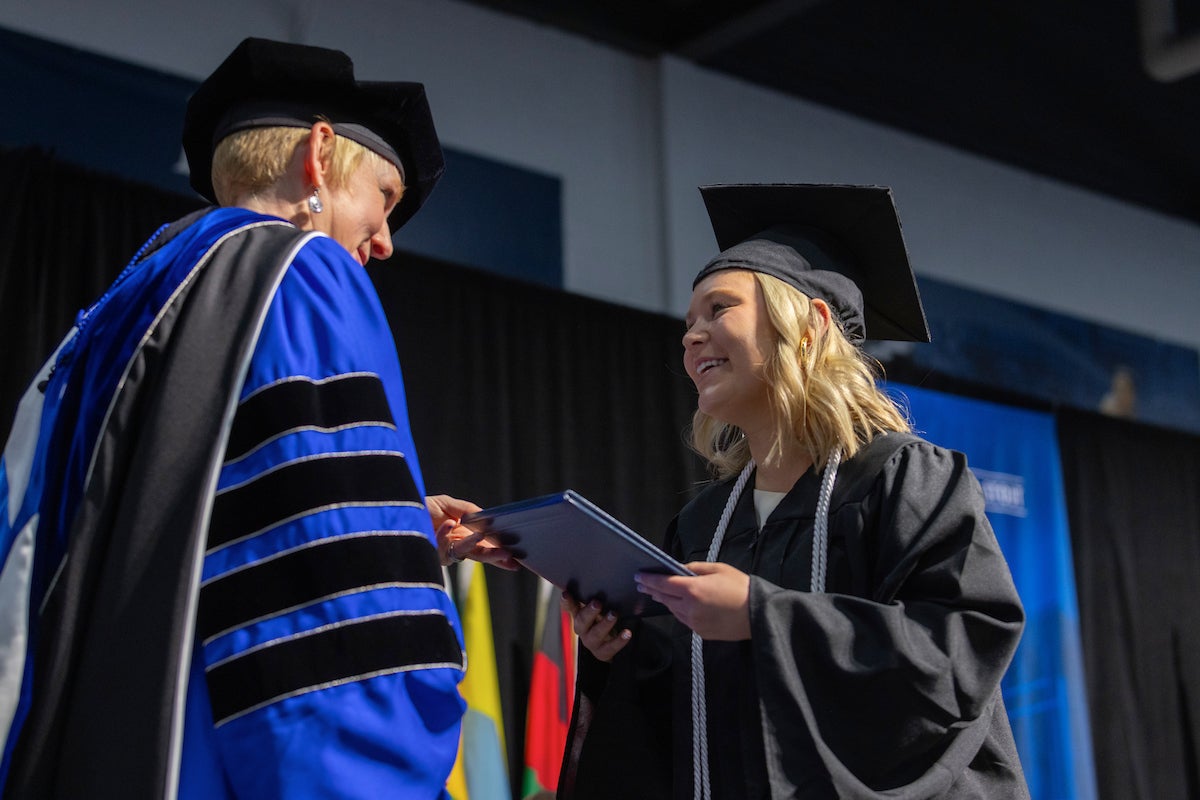 Inspiring grad Riley Henk