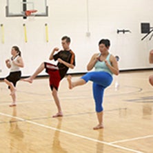 People exercising in Urec gym.