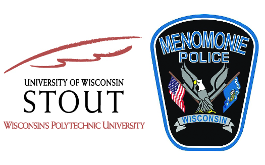 UW-Stout and Menomonie Police Dept. logos