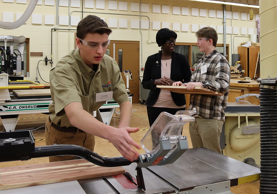 Students compete in first live SkillsUSA Cabinetmaking contest