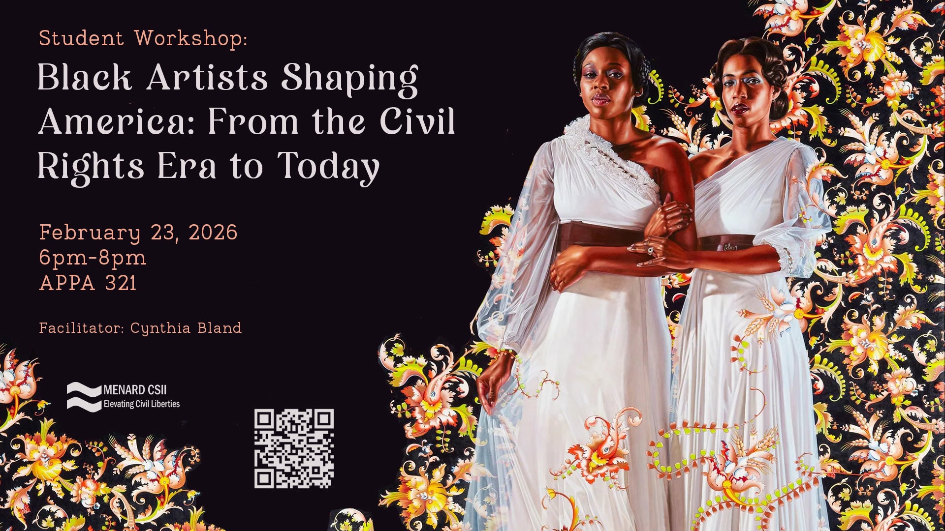 Black Artists Shaping America: Banner with artwork from Kehinde Wiley