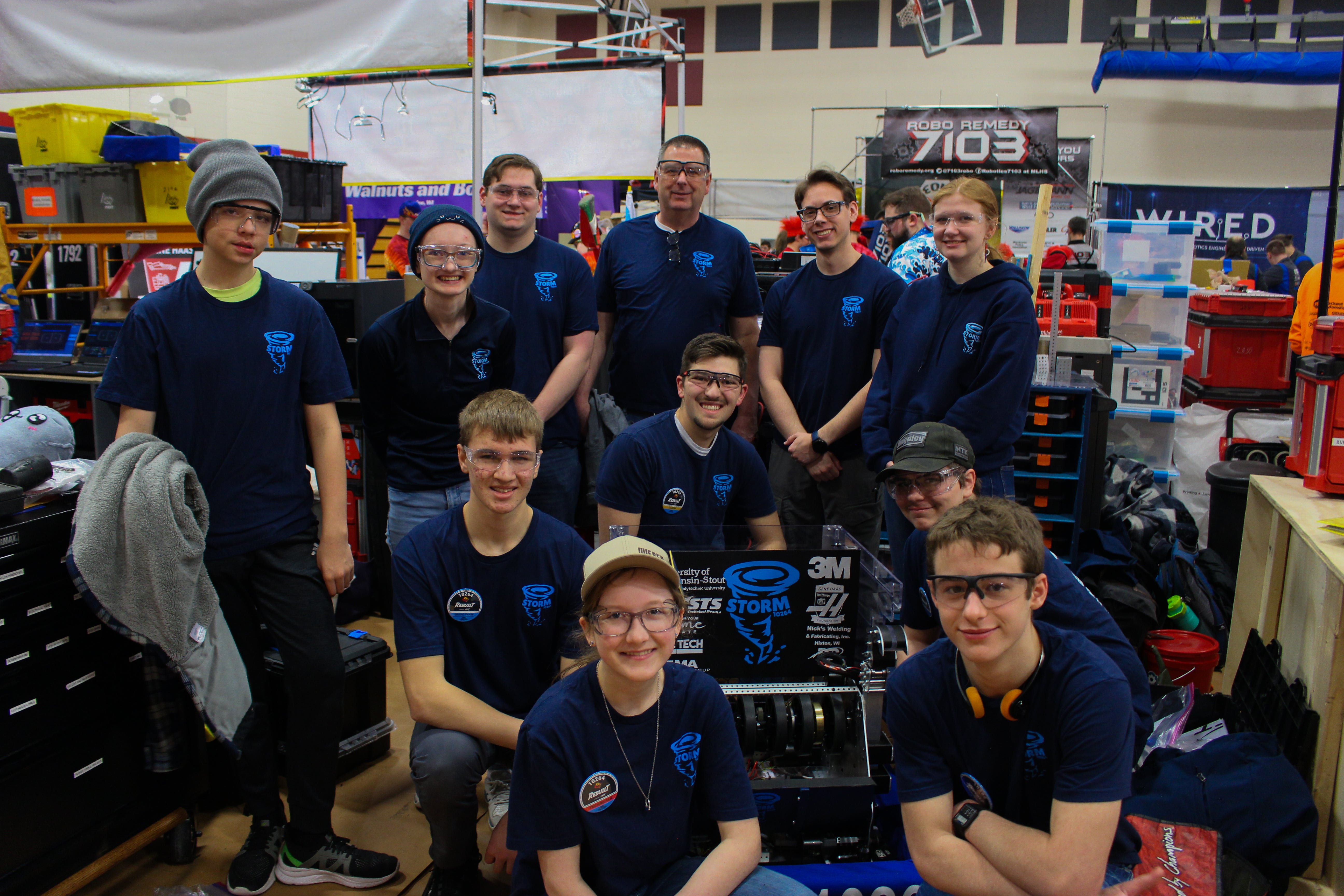 FRC Team 10264 - STORM Team Photo at the Appleton District Event in March 2026