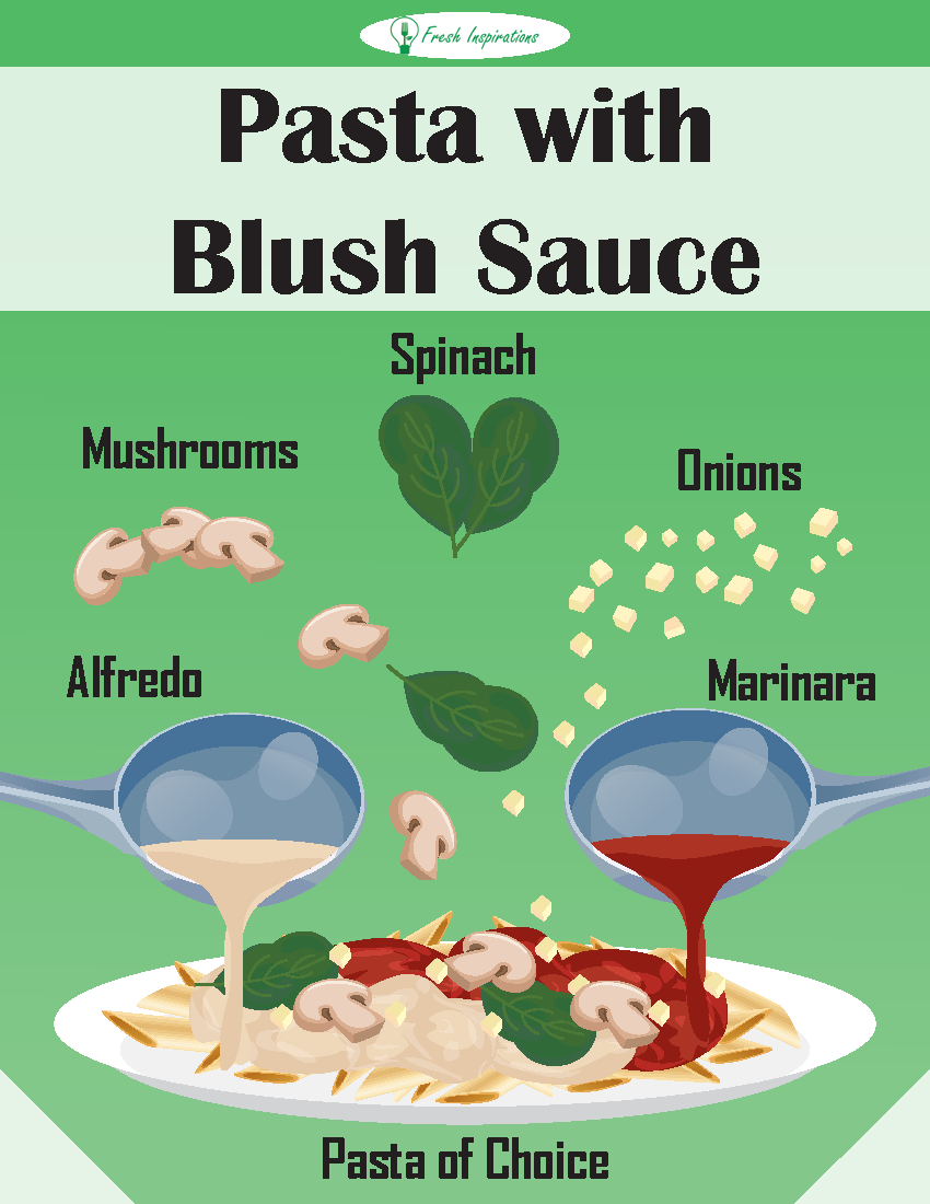 Pasta with blush sauce