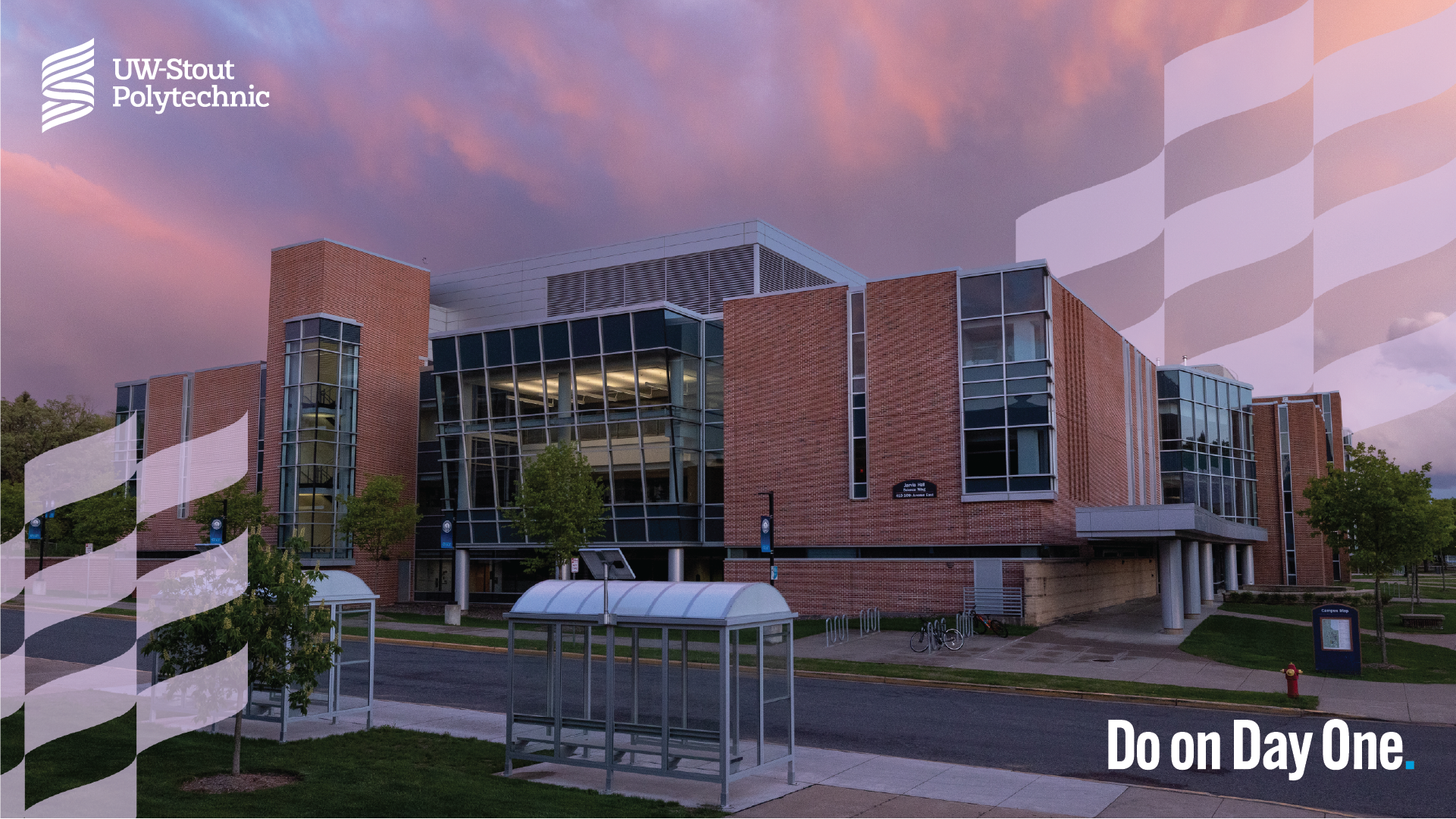 UW-Stout Polytechnic Jarvis Hall Digital Wallpaper