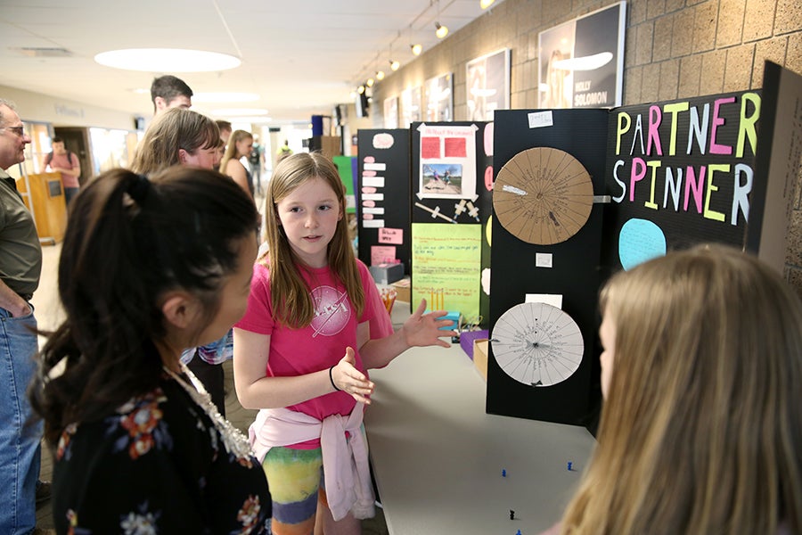 Oaklawn Elementary School fifth graders not only got to share their research they were able to see collegiate research projects at Research Day. The goal is to encourage students to consider science and technology careers.