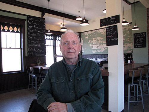 Ron Verdon, a retired UW-Stout professor and department chair of art and design, helped his son, Ryan, renovate the historic railroad depot into the brewery.