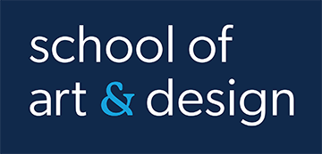 School of Art & Design logo with cyan ampersand