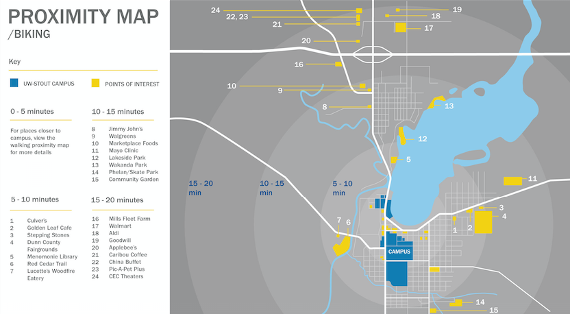 Biking proximity map