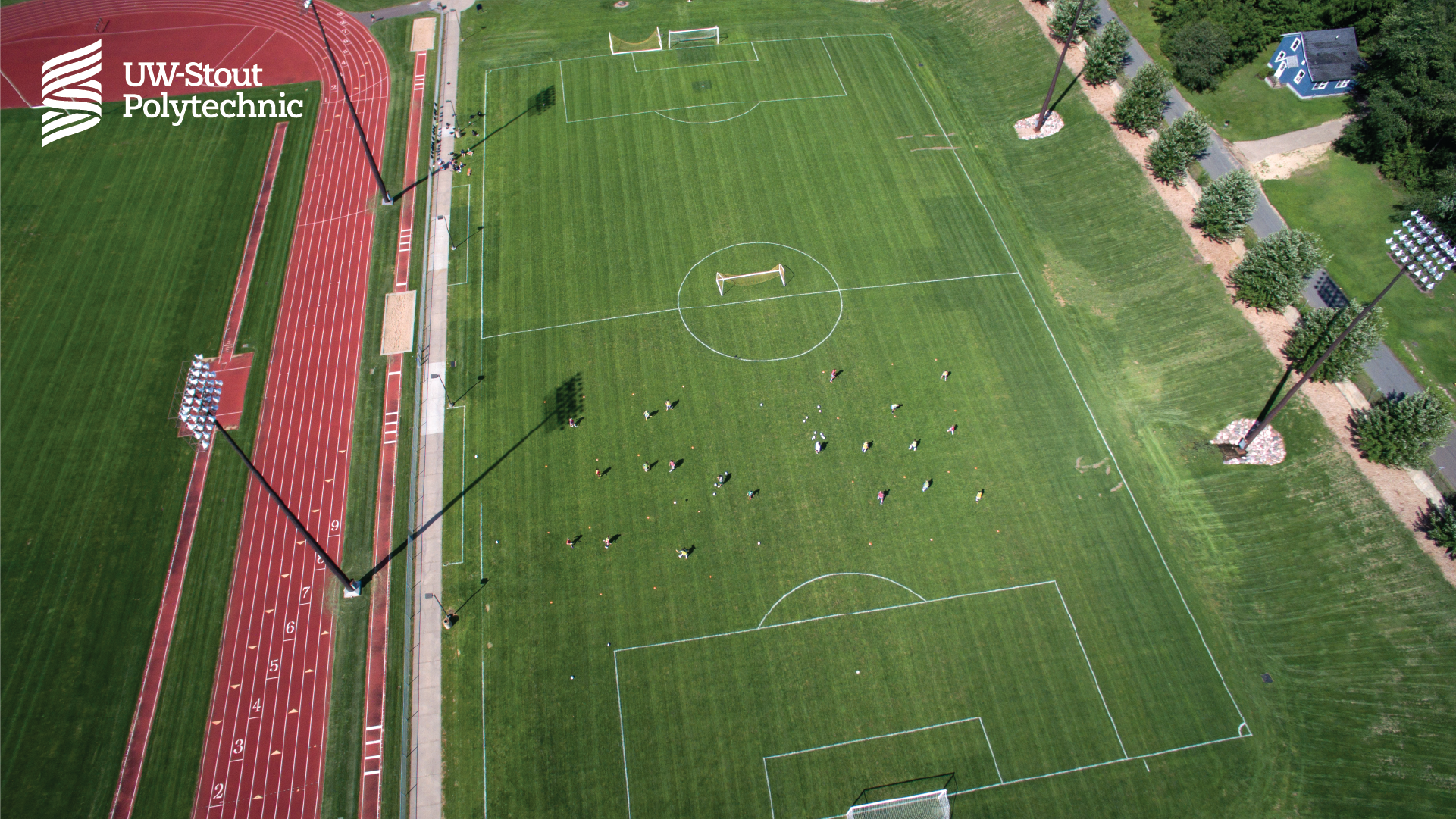UW-Stout Polytechnic Soccer Fields Digital Wallpaper