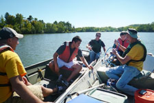 Students involved in Aquatic Biology fieldwork