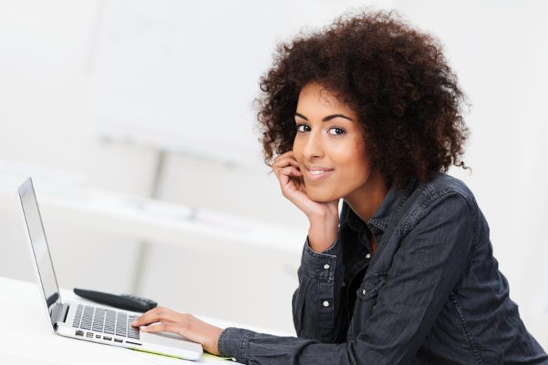 business woman with a laptop