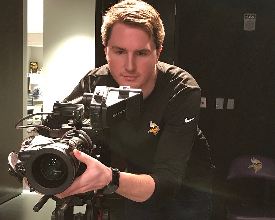 Connor Clark with camera