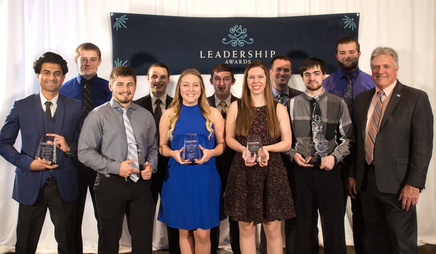UW-Stout Co-op Student of the Year Award winners.