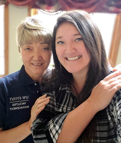 Pyong Garney, left, and daughter Erin Garney