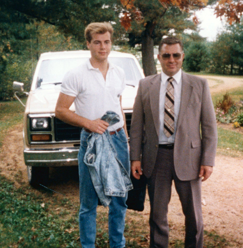 Rikard Gronborg, left, in 1988 in Menomonie with cousin Al May
