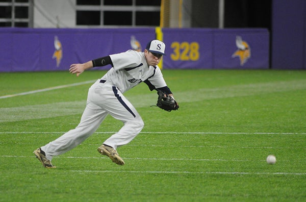 Hemsath, who played baseball for three years for the Blue Devils, fields a ground ball.