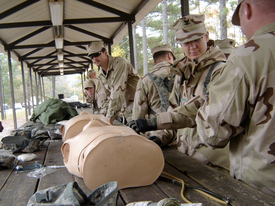 Erica Anderson in combat training.