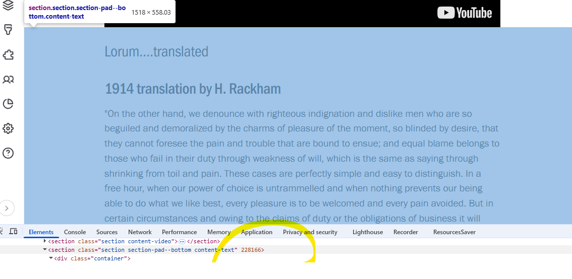 image showing how I got paragraph number
