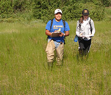 Students conducting fieldwork