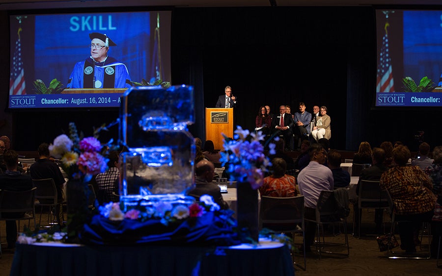 About 200 people attended the event in the Great Hall of the Memorial Student Center.