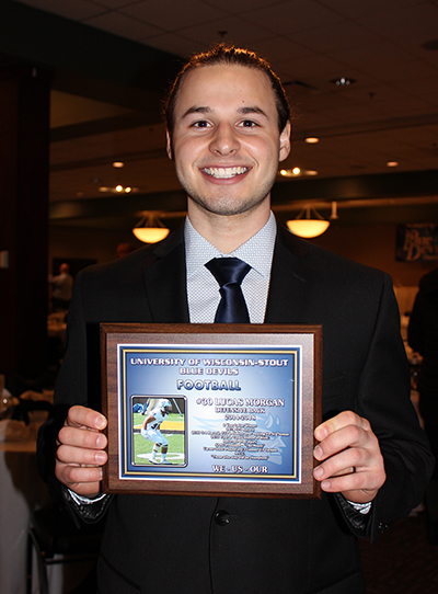 Lucas Morgan is president of the UW-Stout Student-Athlete Advisory Committee.