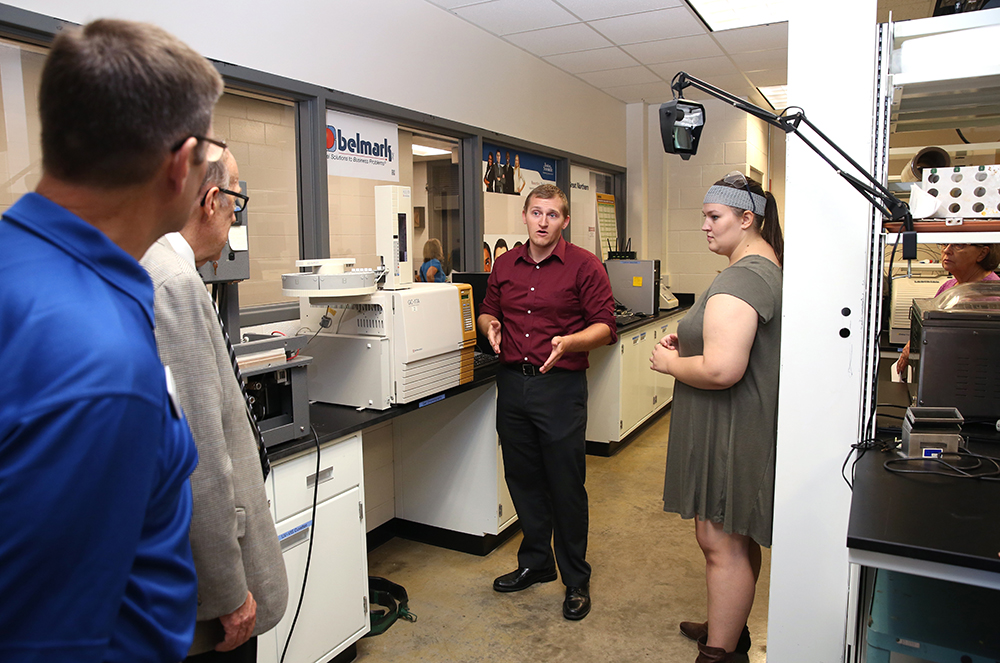 New packaging equipment was shown during the Pathways Forward campaign kickoff events at UW-Stout on Friday, Sept. 14.
