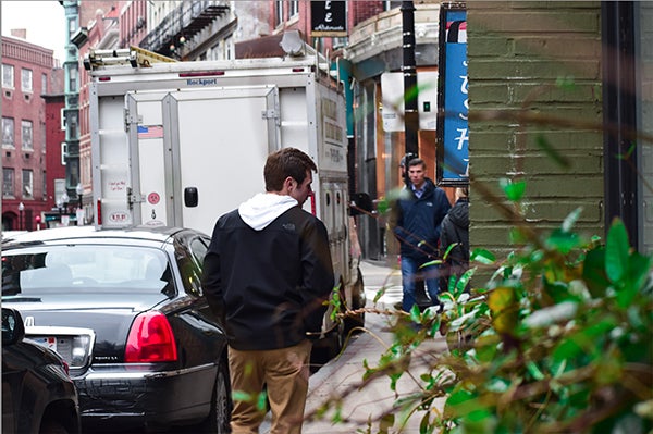 Dylan Pass explores the streets of Boston while at the national honors conference.