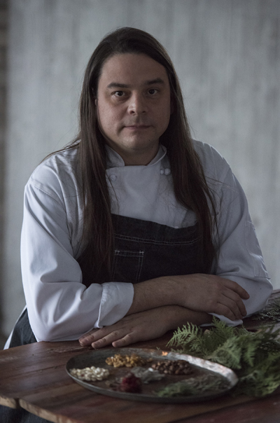 Sean Sherman, author of “The Sioux Chef’s Indigenous Kitchen.”