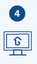 number 4 and image of a desktop computer