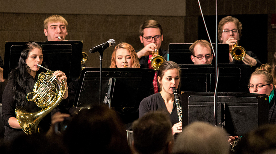 Members of the Symphonic Band perform during a recent concert.