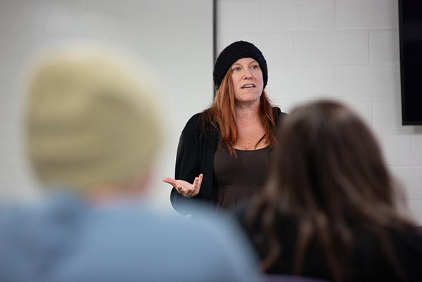 Markie Twist teaches a class at UW-Stout.