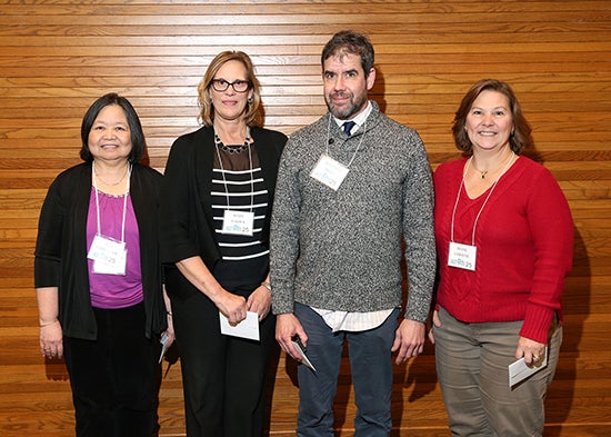 From left, Anna Vande Linde, Renee Surdick, Ben Pratt and Diane Christie were among those recognized for 25 years of employment.