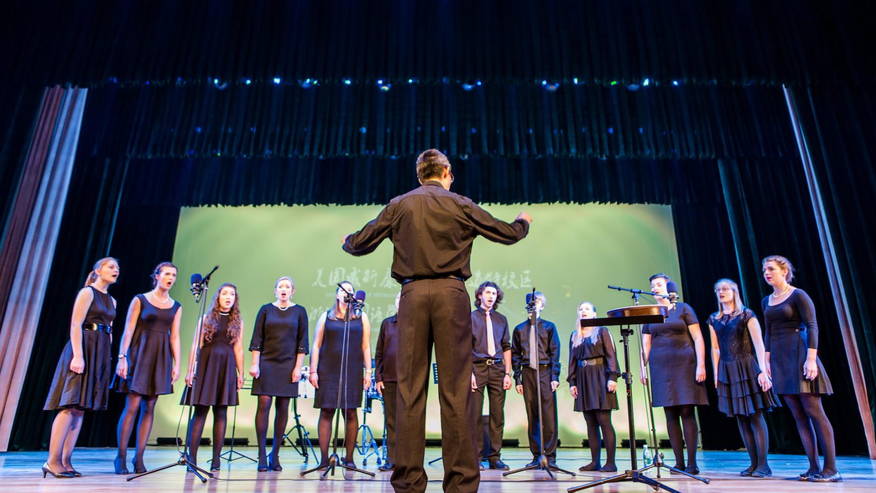 Chamber Choir performing at Zhejiang International Studies University, Hangzhou, China. Summer 2016.