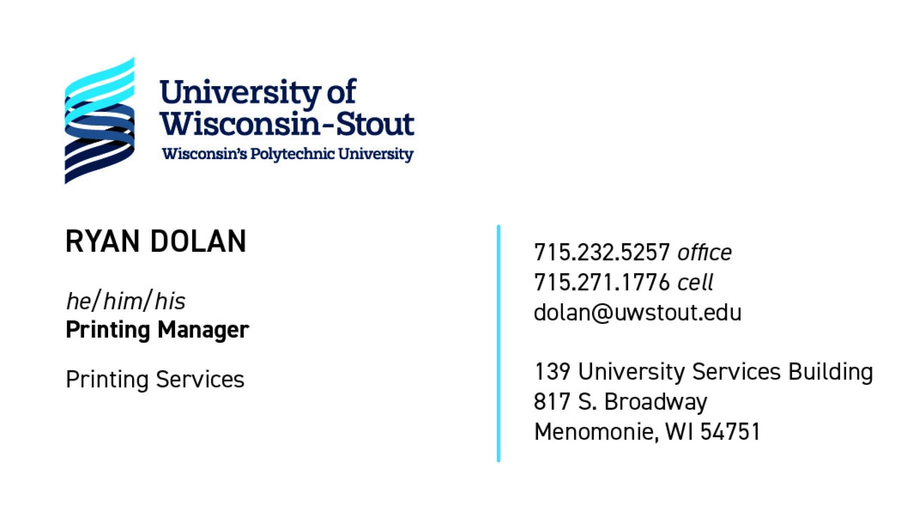 uwstout business card