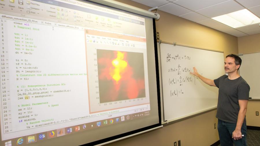 UW-Stout Professor Keith Wojciechowski Records Lecture for Online Students in P.S.M. Industrial and Applied Mathematics