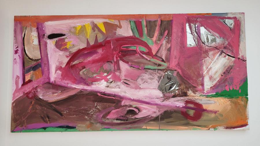 2021 Student Artist in Residence Sarah Campbell's Portal painting.