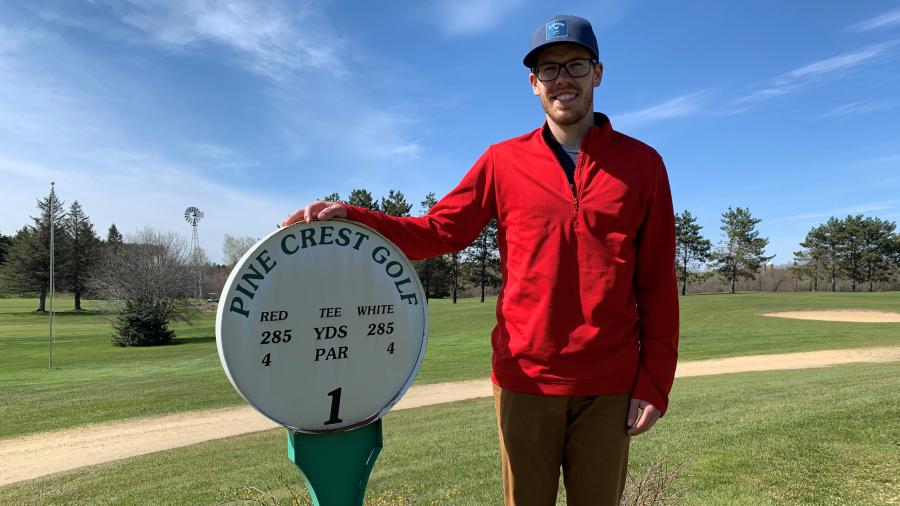 Indy Thompson, 23, is the new owner of Pine Crest Golf Course near Dallas, in southern Barron County about 50 miles north of Eau Claire.