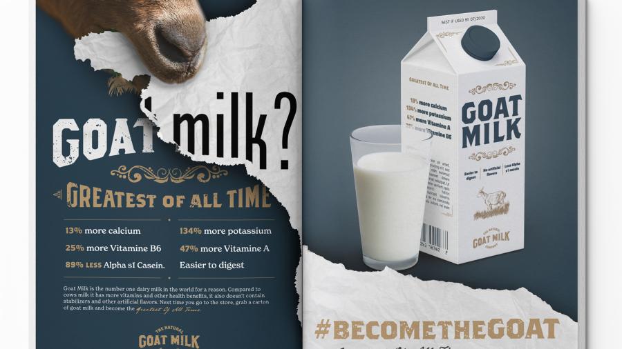 Daniel Nesja’s GOAT Milk? advertising campaign took a silver in the American Advertising Awards.