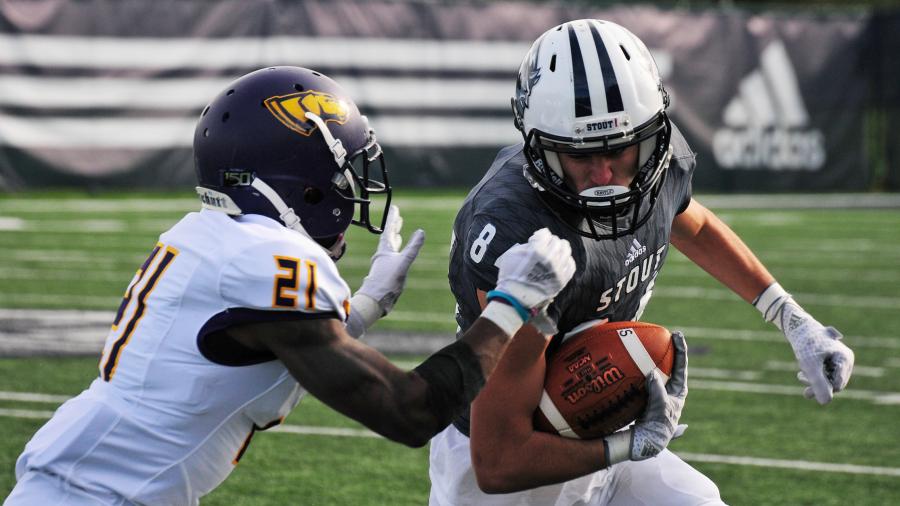 Players clash in 2019, UW-Stout versus UW-Stevens Point