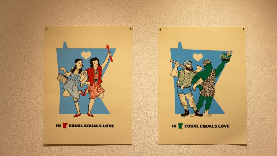 Some of the artwork is from the Furlong Gallery permanent collection.