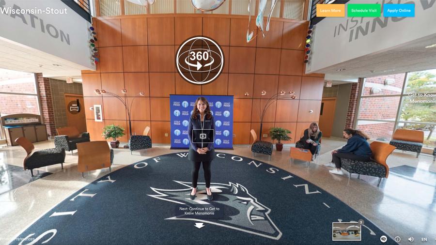 Sorensen Hall, home to the Admissions Office, is part of the tour and features Admissions Counselor Lacey Seefeldt.